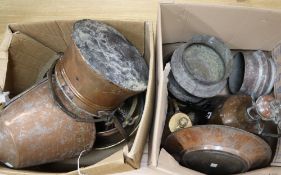 A quantity of copperwares