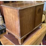 An Edwardian George III style mahogany small cabinet, width 71cm, depth 45cm, height 58cm