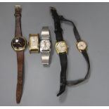 Six assorted lady's and gentleman's wrist watches including Hamilton & Sultana.