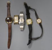 Six assorted lady's and gentleman's wrist watches including Hamilton & Sultana.