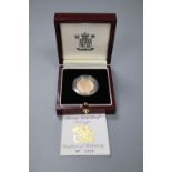 A cased 1994 gold full sovereign, with certificate.