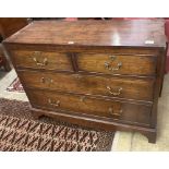 A George III mahogany chest, width 104cm, depth 41cm, height 78cm