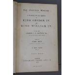 Greville, Charles C.F. - The Greville Memoirs, 4th edition, 3 vols, 8vo, half calf, Longmans,