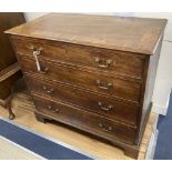 A George III mahogany chest of four drawers, width 94cm, depth 48cm, height 86cm