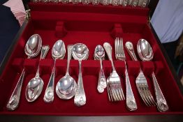 A modern matched service of 'Carrington Shield' pattern silver cutlery, Carrington & Co, London,