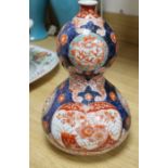 A Japanese Imari gourd shaped vase, 19th century, height 30cm