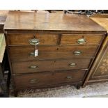 A Regency mahogany chest of drawers, width 91cm, depth 45cm, height 94cm