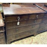 A 19th century mahogany chest of drawers, width 92cm, depth 50cm, height 91cm