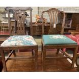 Two George III mahogany dining chairs
