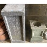 Two stone pedestals, tallest 76cm