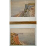 Stanley Inchbold (1856-?)pair of watercoloursCornish coastal landscapessigned25 x 36cm