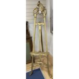 A Louis XV style giltwood picture easel, height 196cm