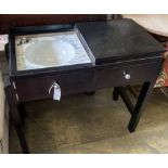 An Art Deco washstand, width 90cm, depth 44cm, height 75cm