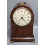 A Regency mahogany bracket clock signed Finer and Nowland, London, height 40cm