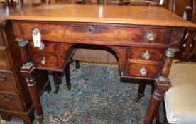 A Continental mahogany side table, W.88cm, D.44cm, H.80cm
