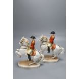 A pair of Augarten porcelain Spanish Riding School equestrian groups