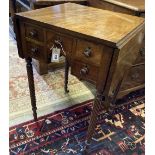 A Regency mahogany drop-leaf writing table, width 54cm, depth 46cm, height 76cm