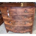 A Regency mahogany bowfront chest