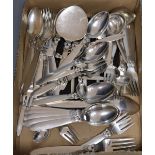 A part canteen of Danish George Jensen sterling Cactus pattern flatware, comprising forty five