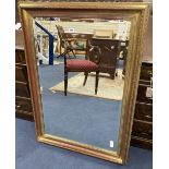 A period-style gilt rectangular mirror, 104 x 74cm