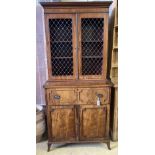 A Regency mahogany secretaire bookcase, width 94cm depth 55cm height 212cm