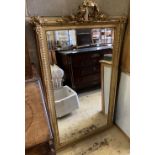 A Victorian giltwood and gesso pier glass, width 85cm, height 145cm