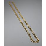 A 9ct gold double link chain, 76cm, 50.8 grams.