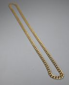 A 9ct gold double link chain, 76cm, 50.8 grams.