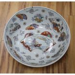 A modern Chinese style punch bowl, diameter 41cm