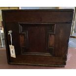 An 18th century and later oak spice cabinet, width 33cm, depth 22cm, height 30cm