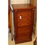 A Victorian mahogany Wellington chest, width 51cm, depth 35cm, height 103cm