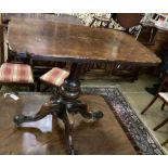 A Victorian inlaid walnut centre table, width 78cm depth 43cm height 69cm