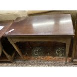 An early 20th century rectangular mahogany card table, width 89cm depth 48cm height 75cm