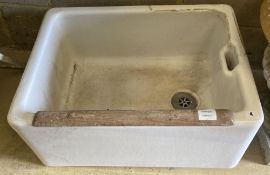 An early 20th century Belfast sink, 63 x 47cm height 28cm