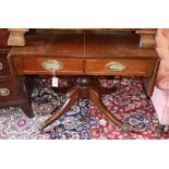 A 19th century mahogany and oak sofa table, width 86cm, depth 66cm, height 74cm