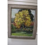 Agnes F Martin, oil on canvas, "The Maple Tree", 60 x 50cm