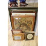 Various Victorian prints including views of Malvern, Royal Commemoratives together with a pair of