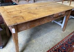 A French farmhouse table, beech and elm, width 167cm, depth 78cm, height 79cm