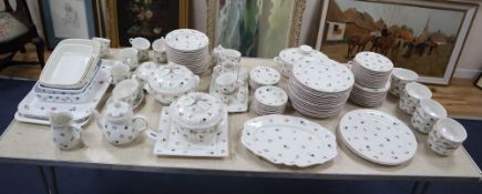 An extensive Villeroy and Boch Petite Fleur pottery tea and dinner service with various serving