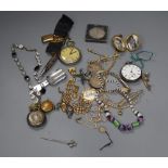 Assorted costume jewellery and watches etc.