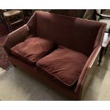 An Art Deco mahogany framed two seater settee, width 133cm depth 80cm height 77cm