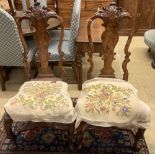 A pair of early 18th century Dutch carved walnut side chairs