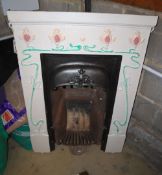 Fire surround, stamped on back No. 62 RDS20362 - Art Nouveau style, width 64cm, height 91cm