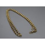 A 9ct gold belcher link neck chain, 22.5g