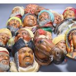 A collection of fifteen Bossons painted plaster portrait plaques