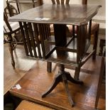 An Edwardian mahogany revolving bookcase, width 47cm depth 71cm height 78cm