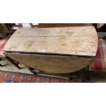 An oak gateleg table, width 104cm depth 45cm height 74cm