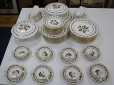 A Royal Worcester 'Bernina' pattern part dinner service (58 pieces)