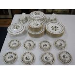 A Royal Worcester 'Bernina' pattern part dinner service (58 pieces)