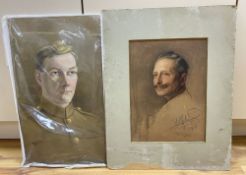 German School c.1909, lithograph on buff paper, Kaiser Wilhelm II, indistinctly signed Jubens?